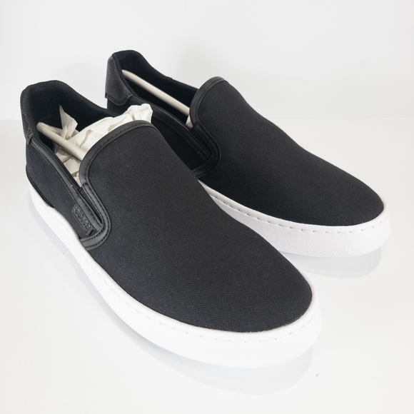 COACH Walker Slip-on Sneakers Fabric Black -8 - Picture 2 of 4